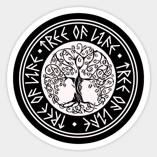 Celtic Tree Of Life Nordic Viking Sticker by wbdesignz